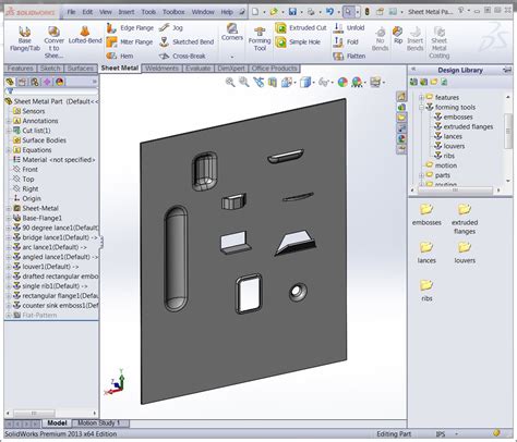 solidworks sheet metal louvers|solidworks forming tool library.